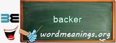 WordMeaning blackboard for backer